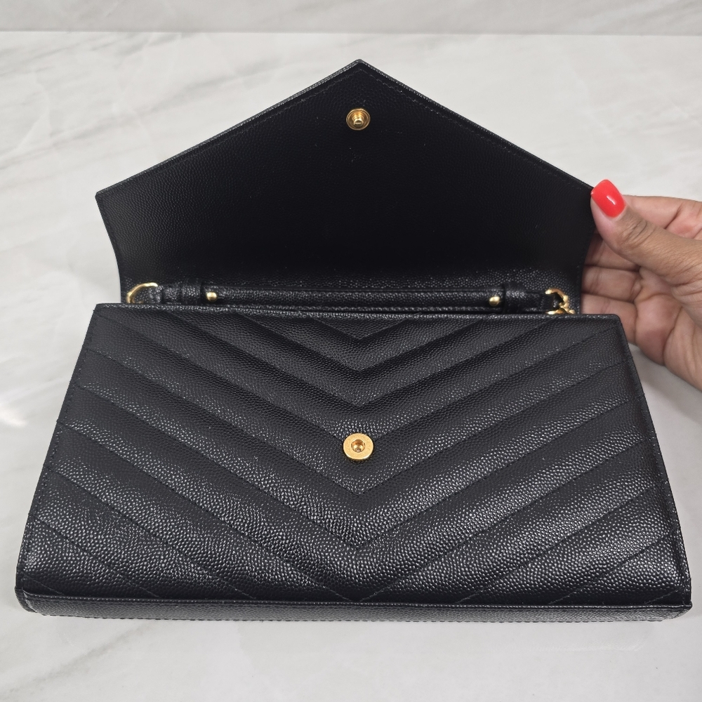 Saint Laurent Black Quilted Leather Crossbody Bag - Picture 9 of 13